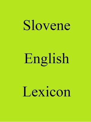 cover image of Slovene English Lexicon